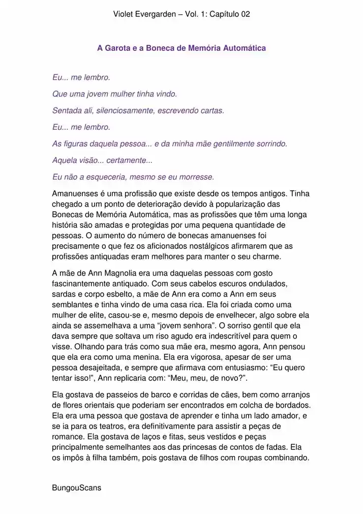 Read Violet Evergarden br Manga Online