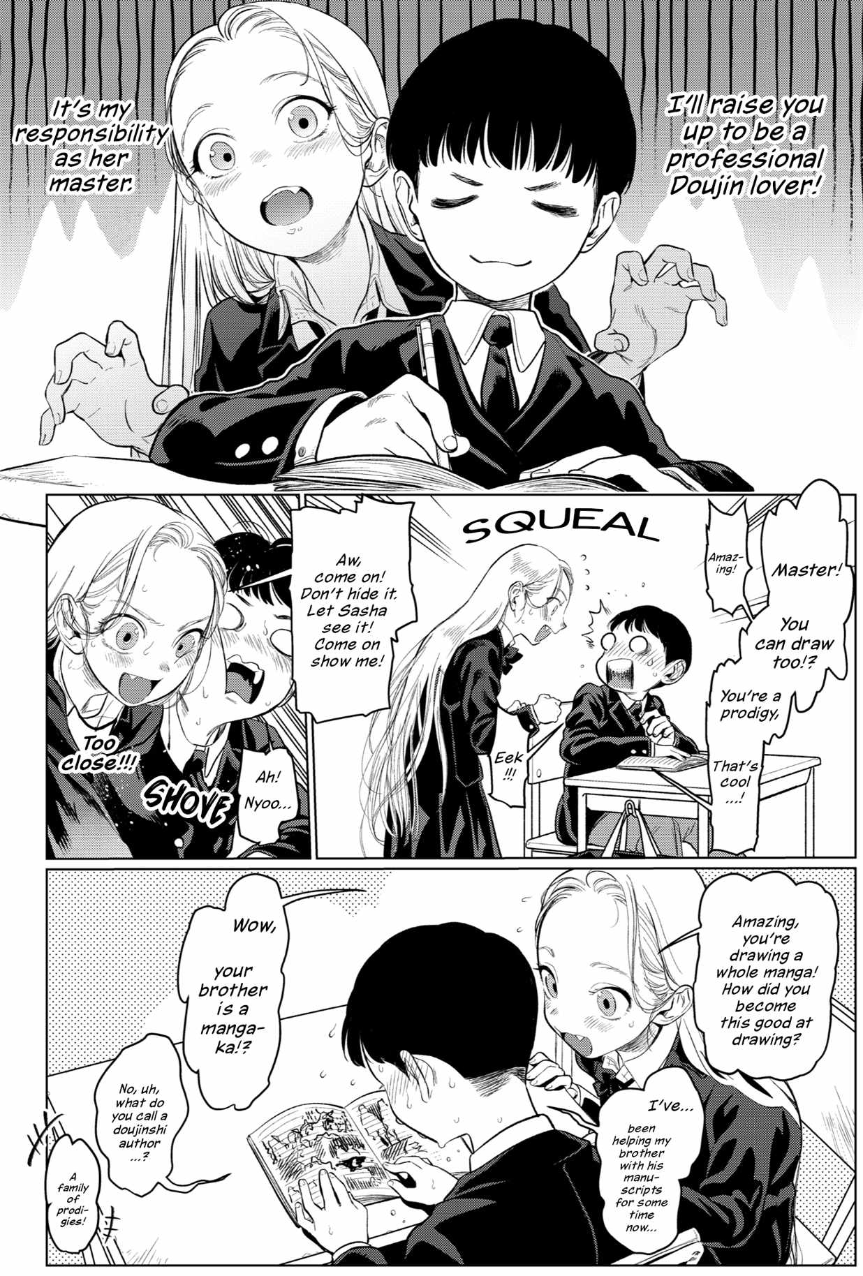 Read Sasha and Her Otaku Classmate Manga Online