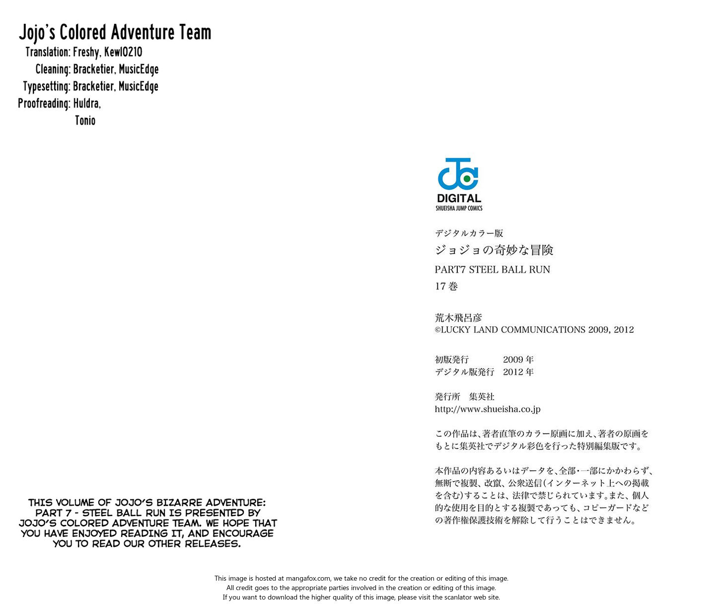 Read Steel Ball Run Manga Online