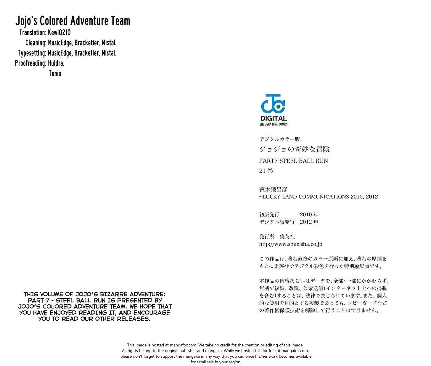 Read Steel Ball Run Manga Online