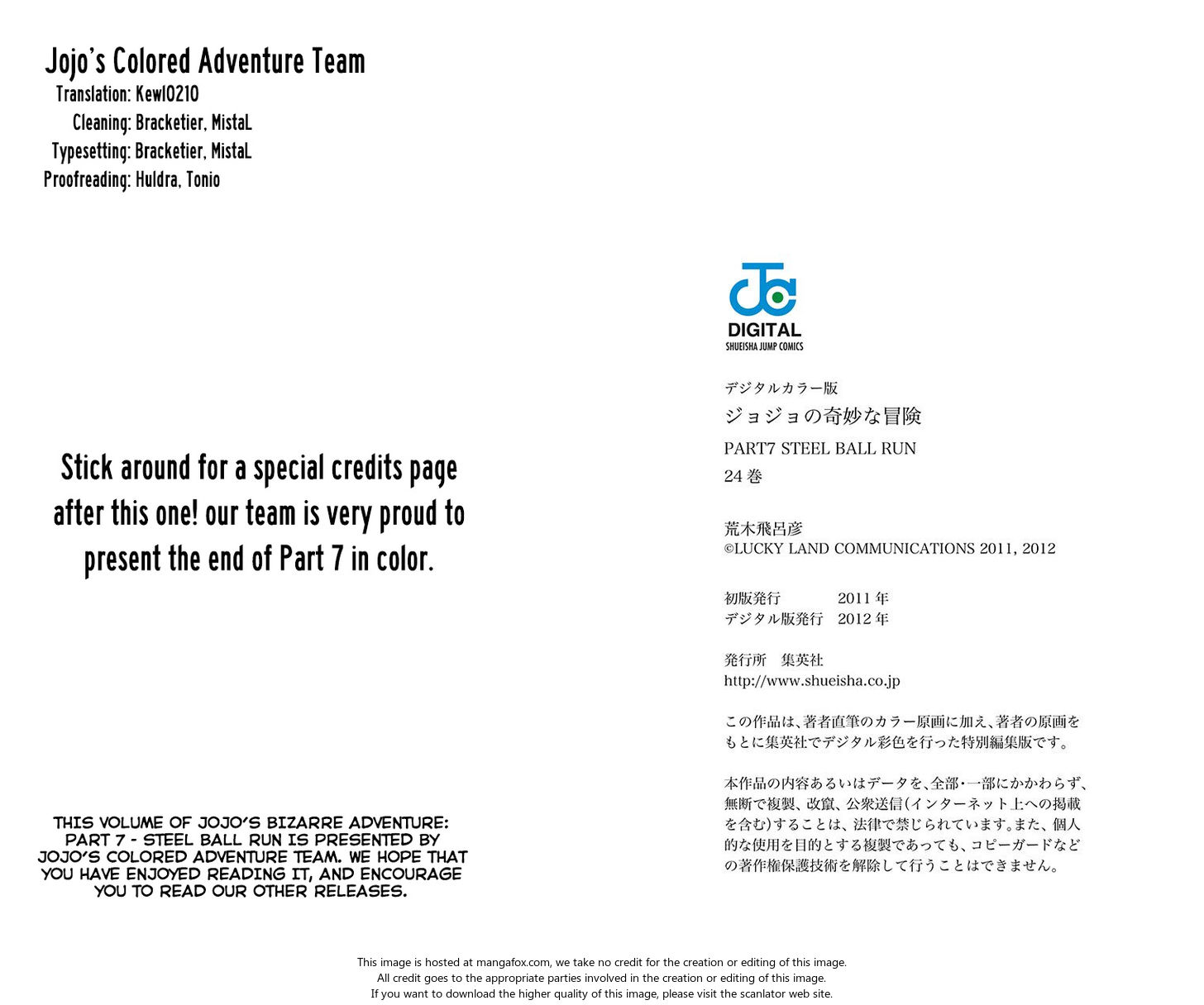 Read Steel Ball Run Manga Online