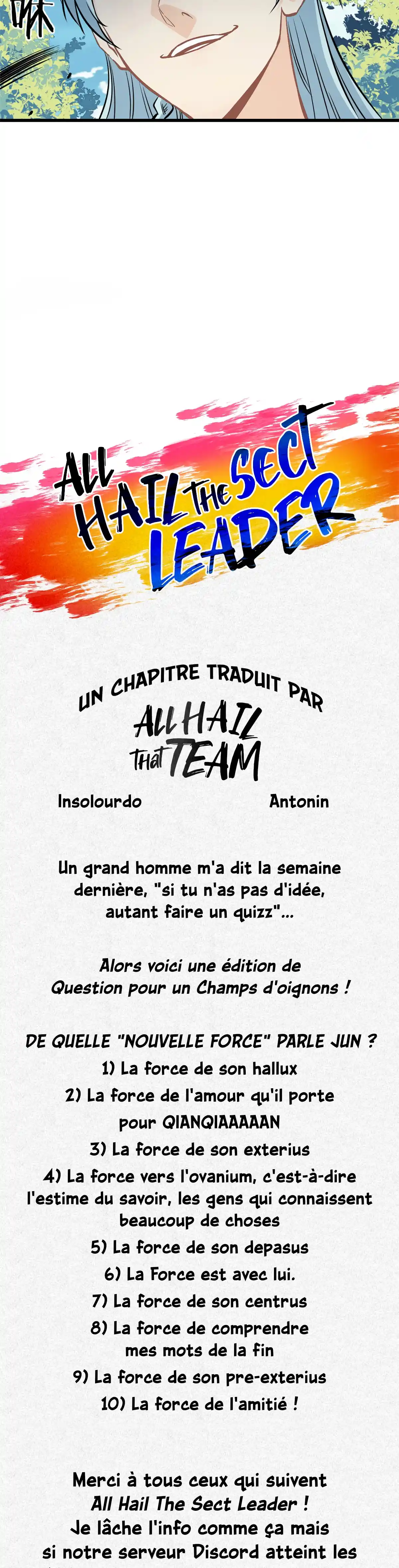 Read All Hail the Sect Leader (fr) Manga Online